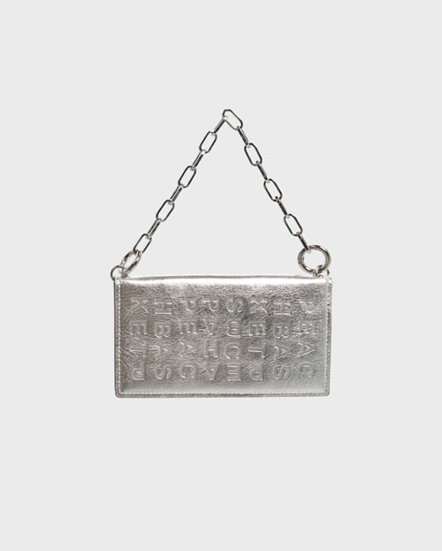 p.b chain card wallet (silver)