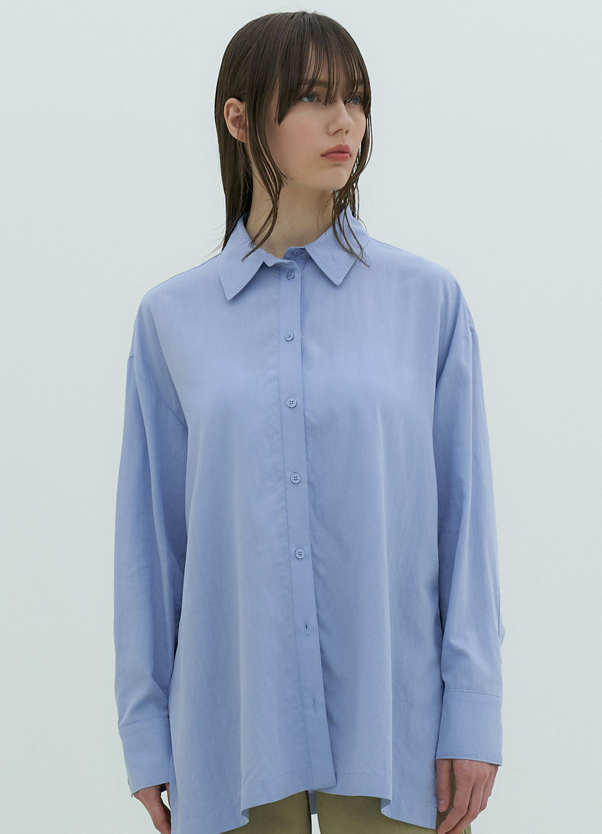 Side Slit Shirt (blue)